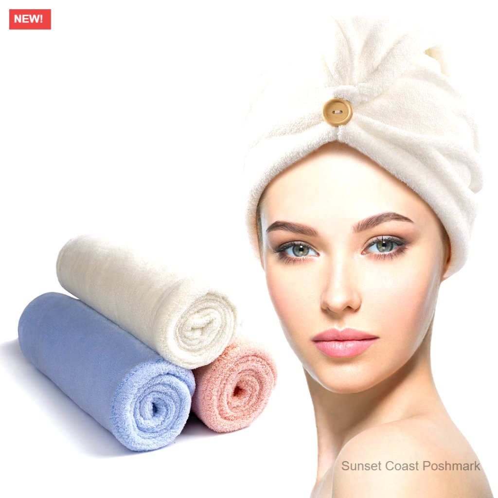 Super Absorbent Microfiber Hair Towel Wrap Set For All Hair Types Quick Dry